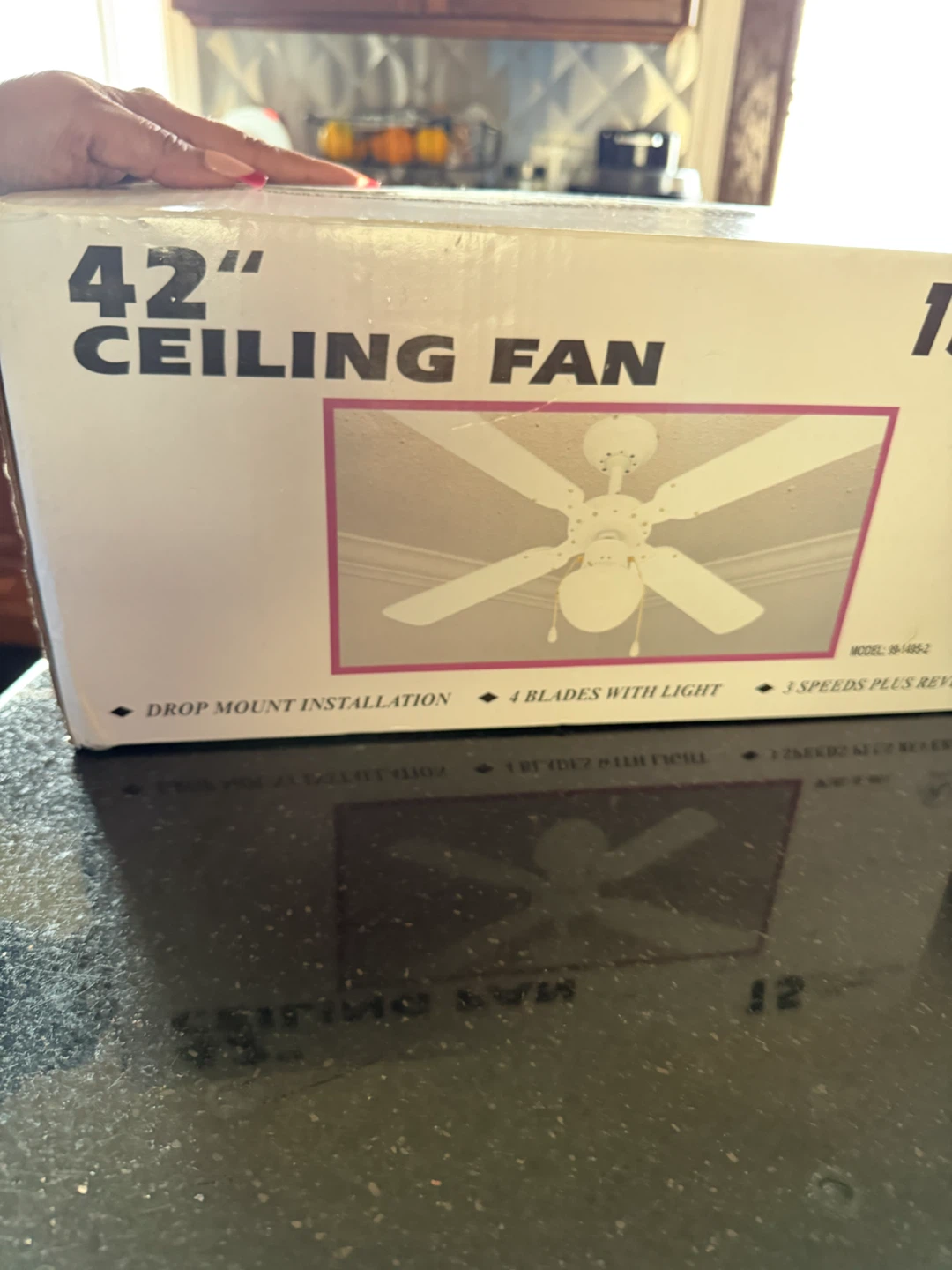 42" Ceiling Fan - Matte White with Light - photo 4