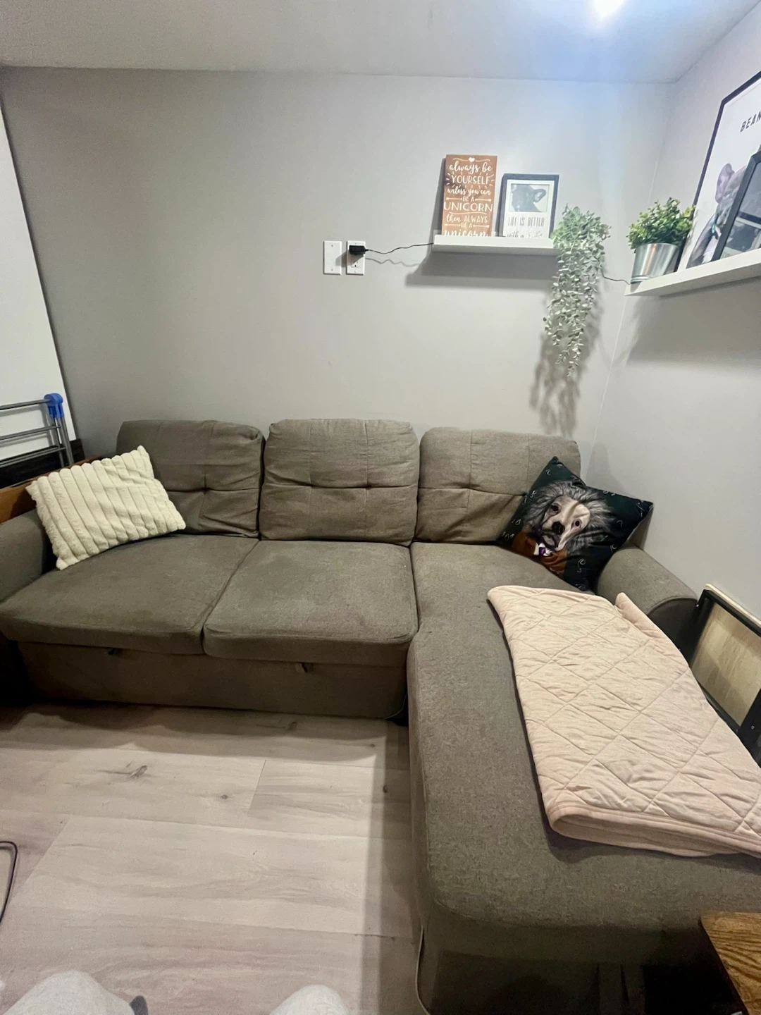 Grey Sectional Sofa with Storage - photo 2
