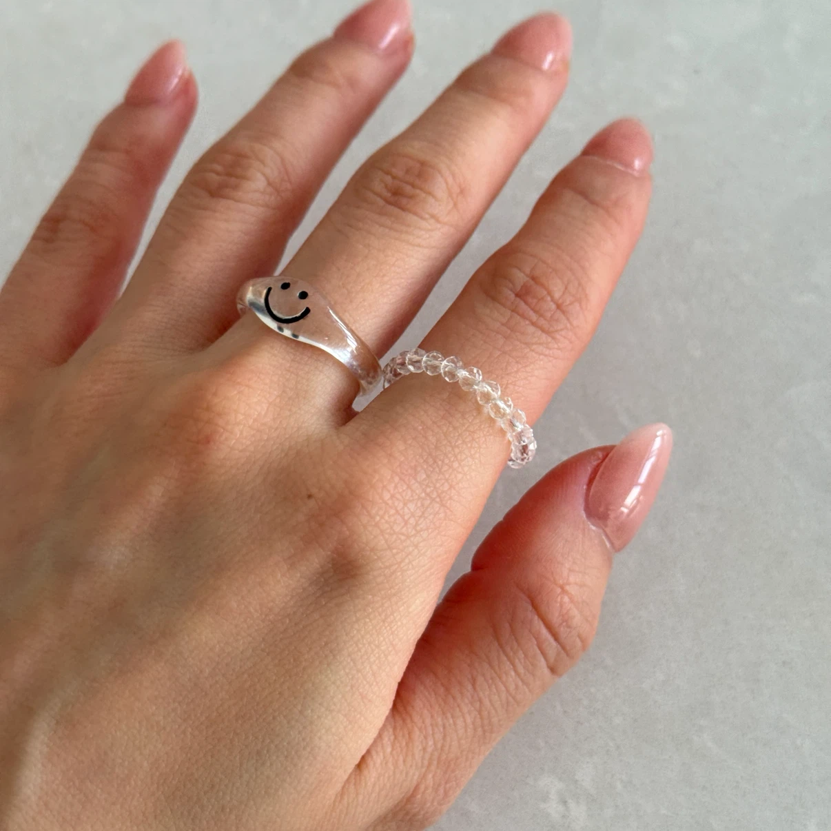 Smiley Face Ring Set Beads ring - photo 2