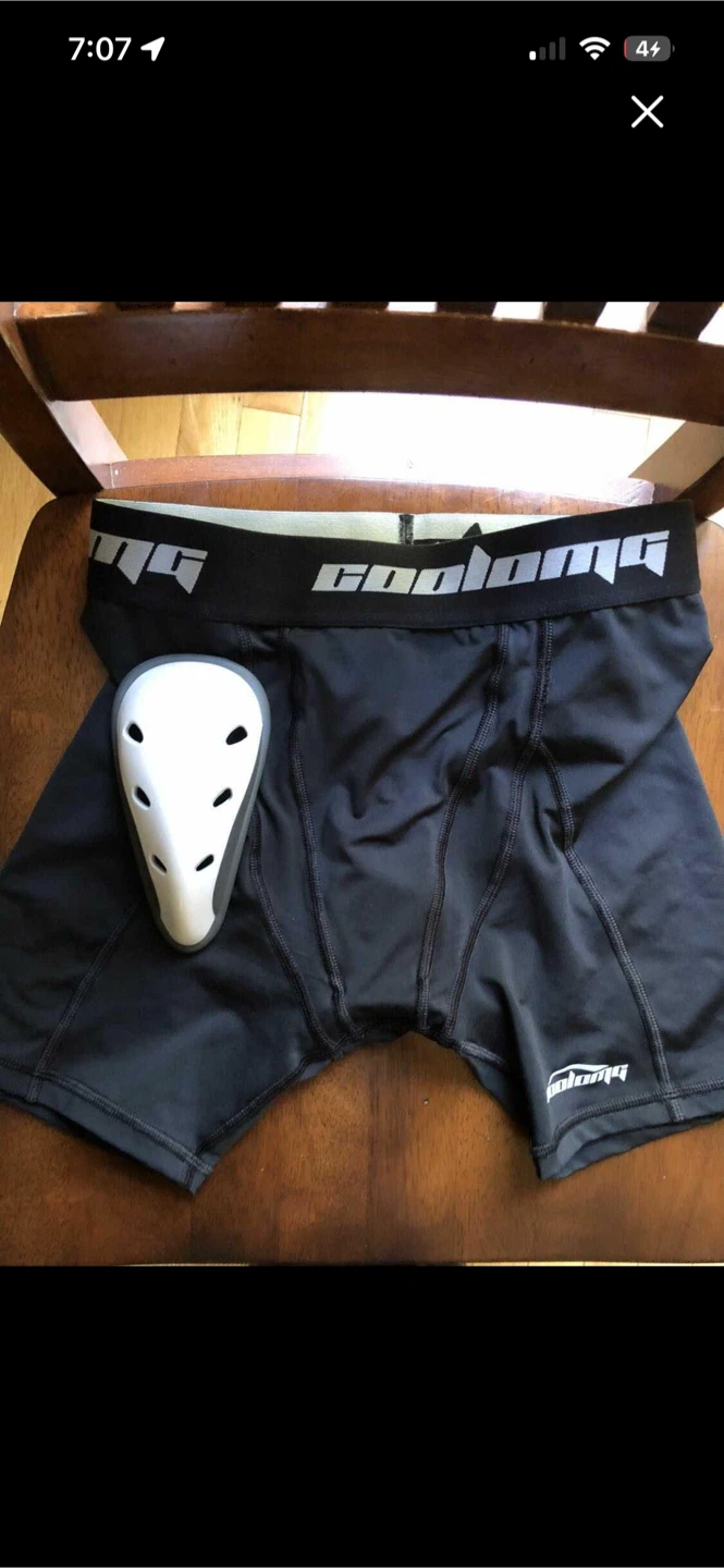 Compression jock shorts with cup