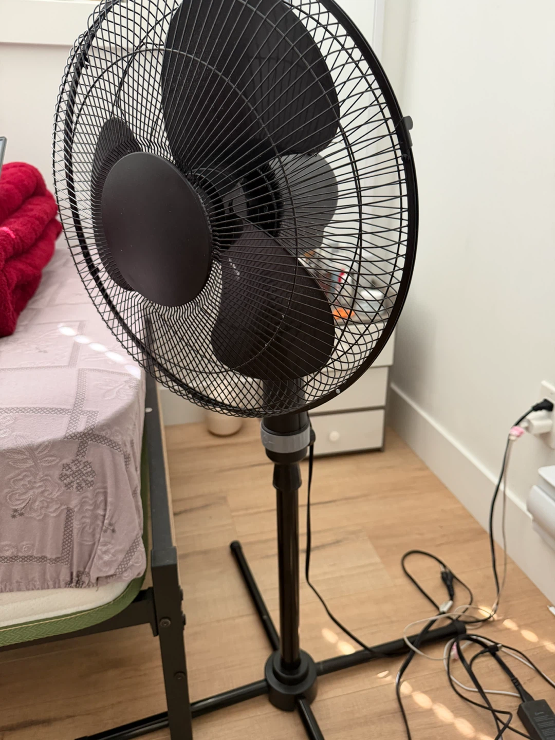 Black Oscillating Pedestal Fan - photo 2