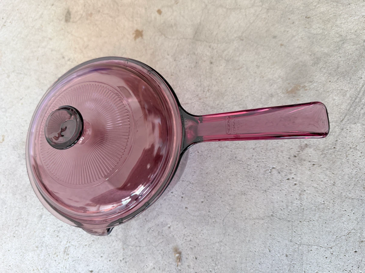Vintage CorningWare Rose Pink Saucepan with Lid - photo 2