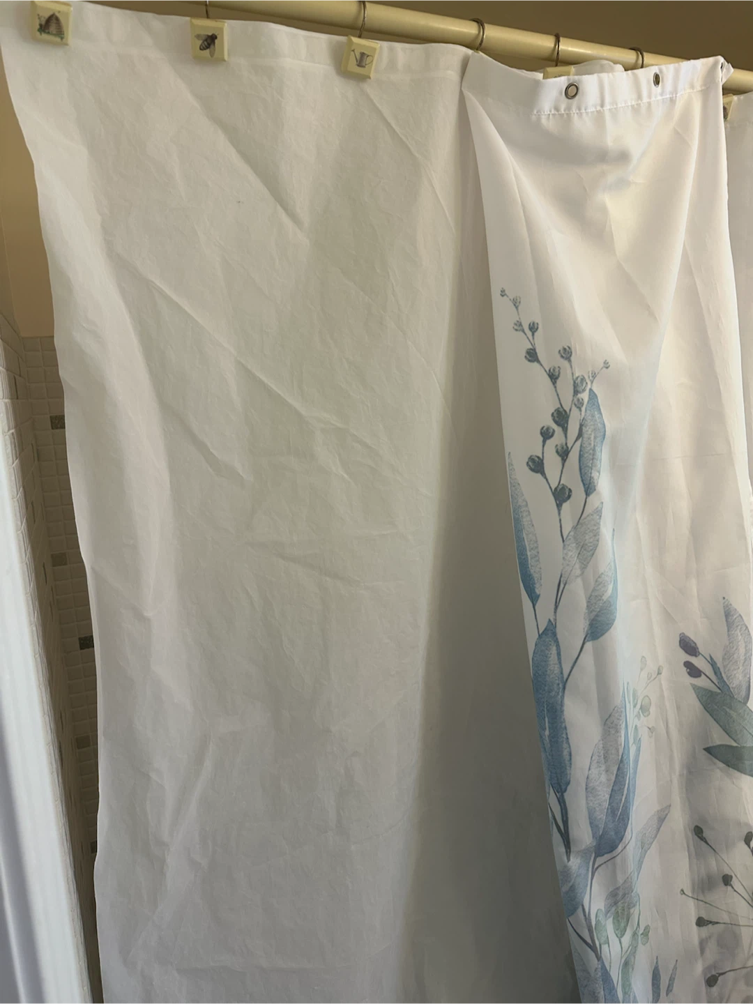 Fabric Shower Curtain with medium weight PEVA  liner - photo 2