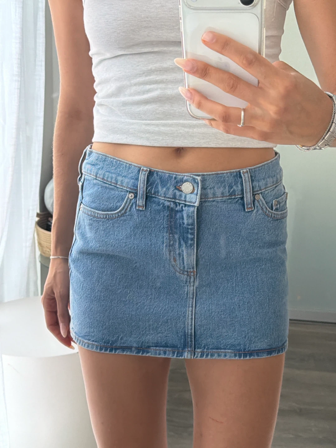 Aritzia Denim Mini Skirt