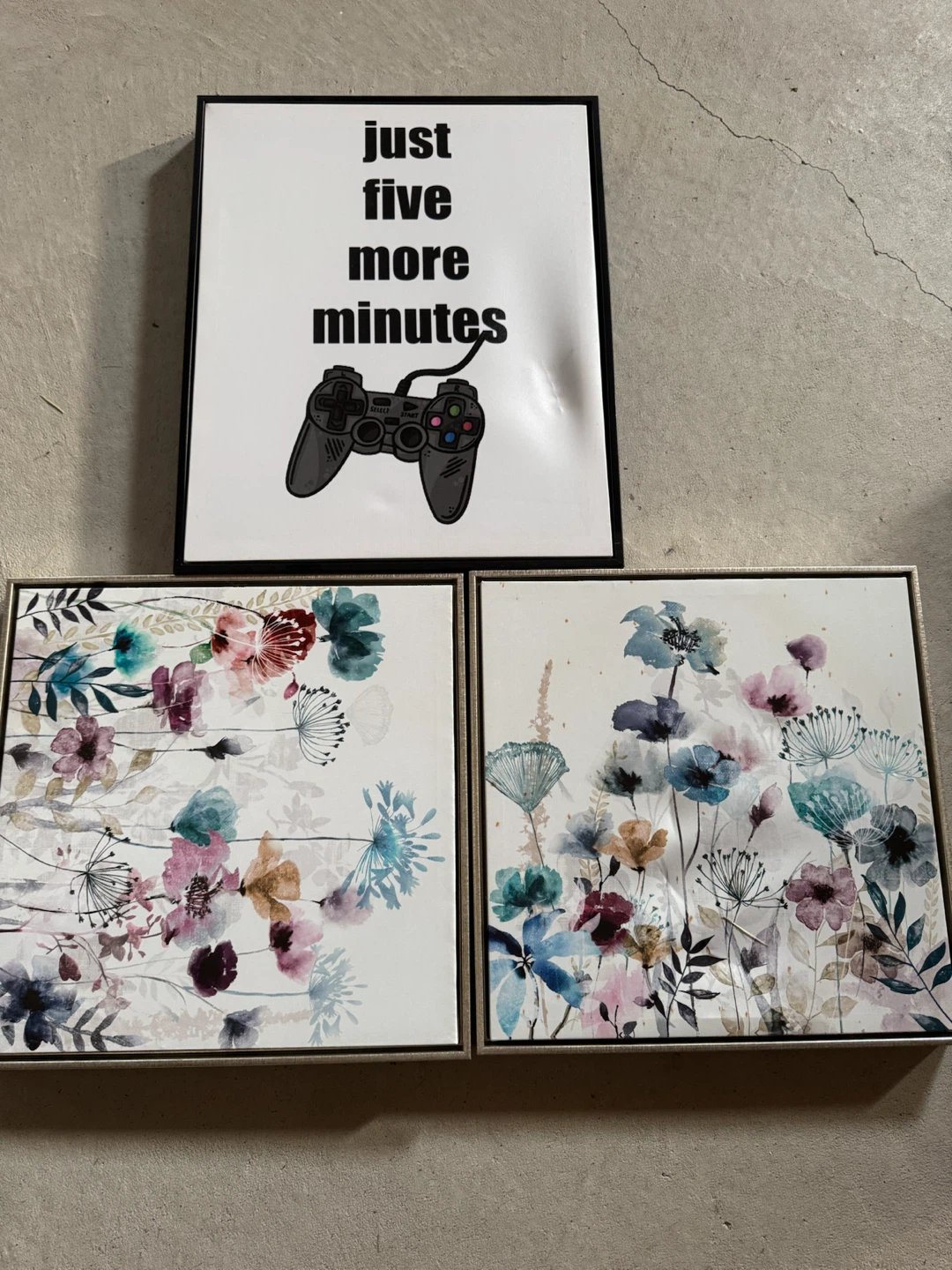 Wall Art Set - Floral & Gaming