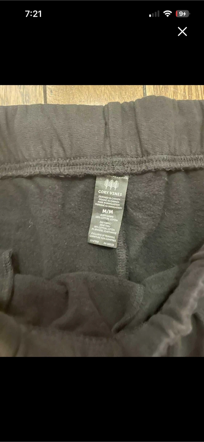 New black Cory Vines sweatpants - medium - photo 2