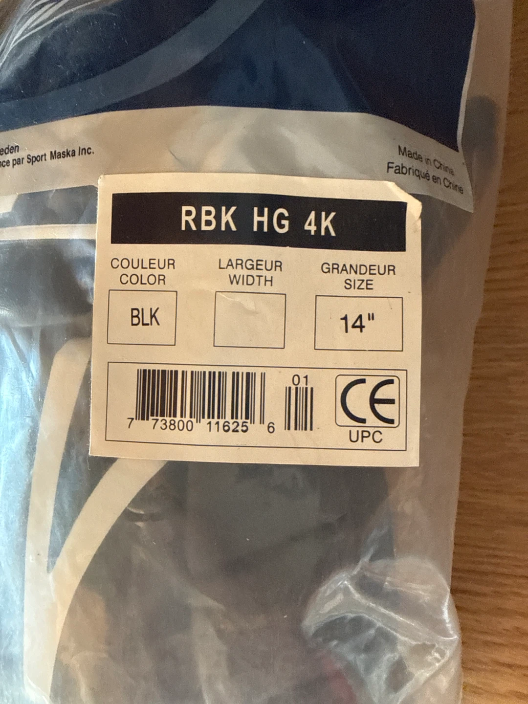 Reebok RBK HG 4K Hockey Gloves - Black - 14" - photo 2