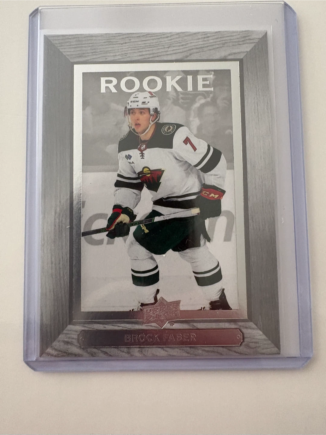 Upper Deck Bee Hive Brock Faber Rookie Hockey Card