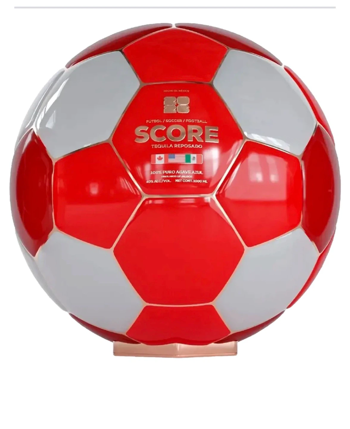 SCORE Tequila Reposado Soccer Ball Bottle