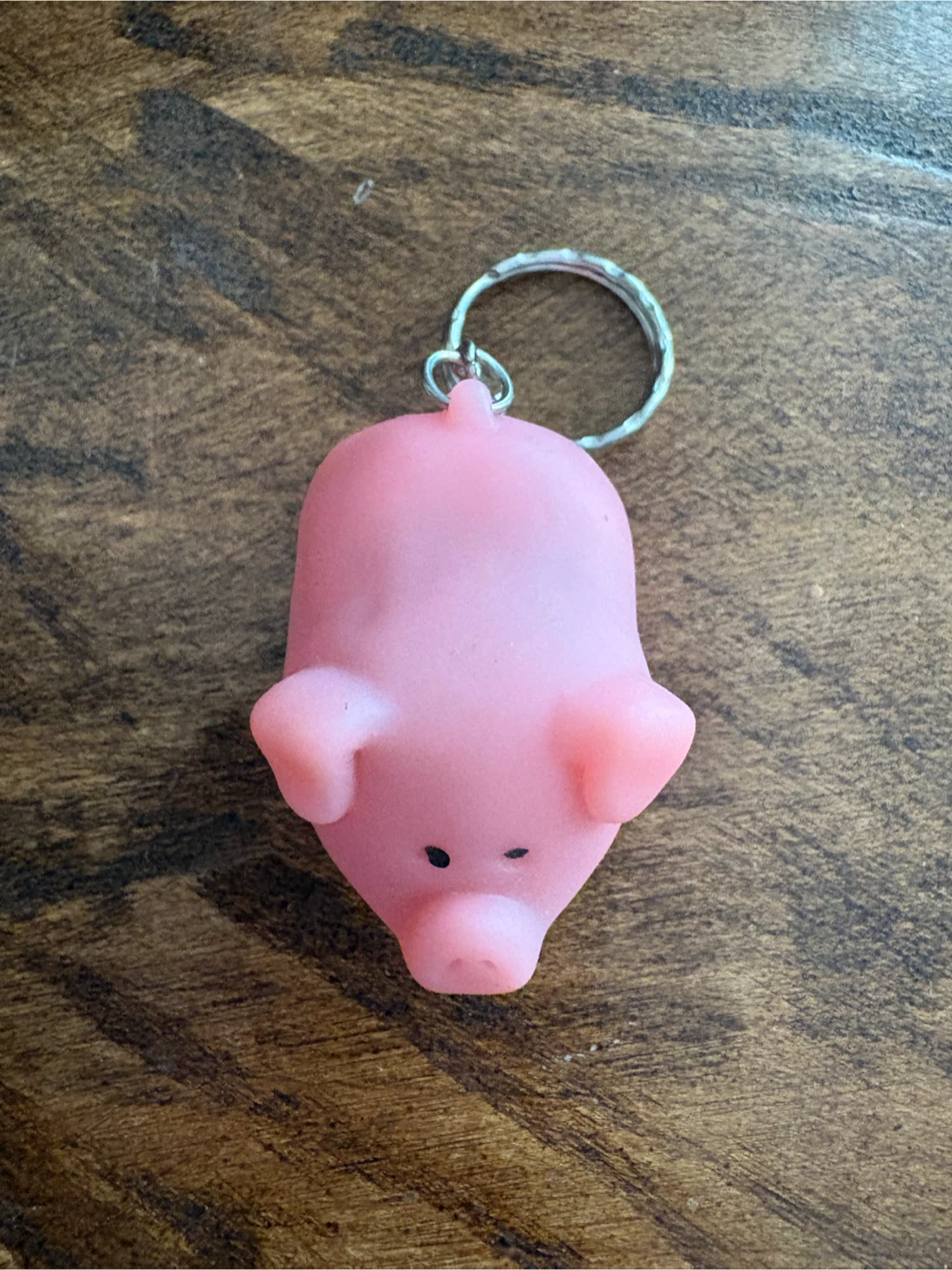 Pink Pig Squeeze Keychain