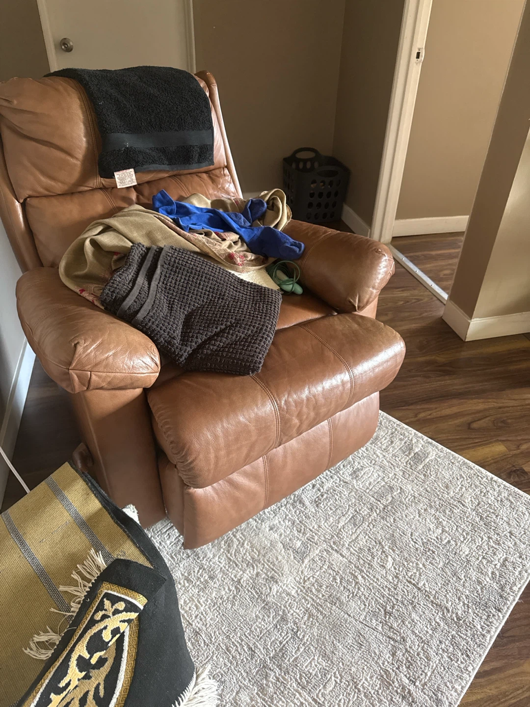 Brown Leather Recliner Chair