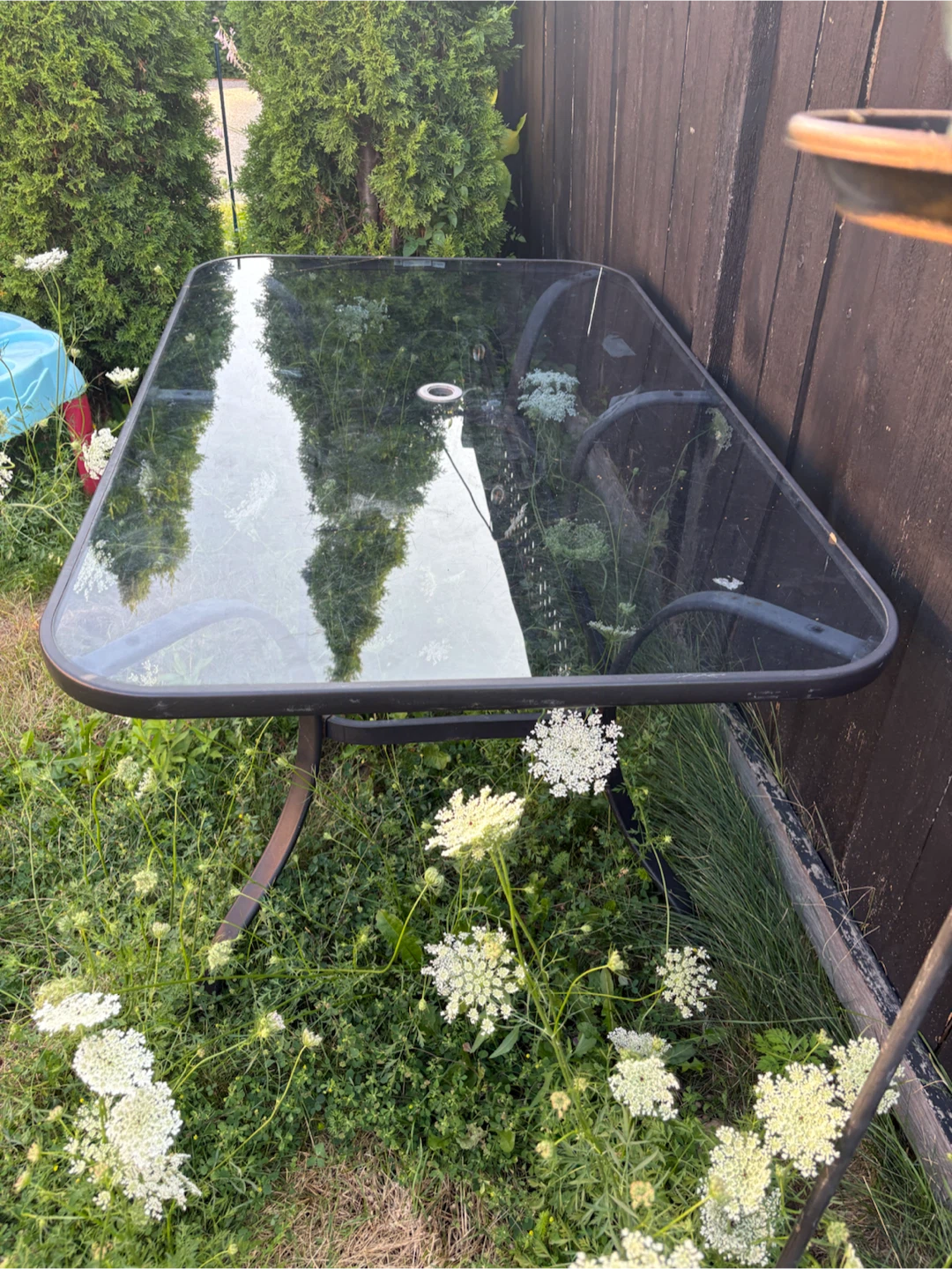 Glass Top Patio Table