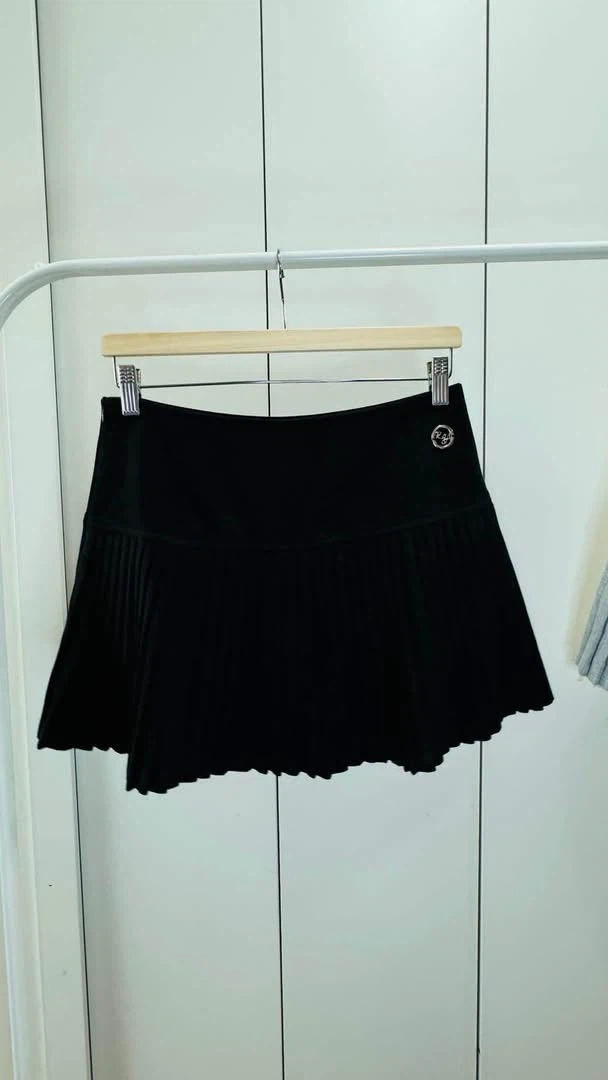 Pleated Mini Skirt - Black - photo 3