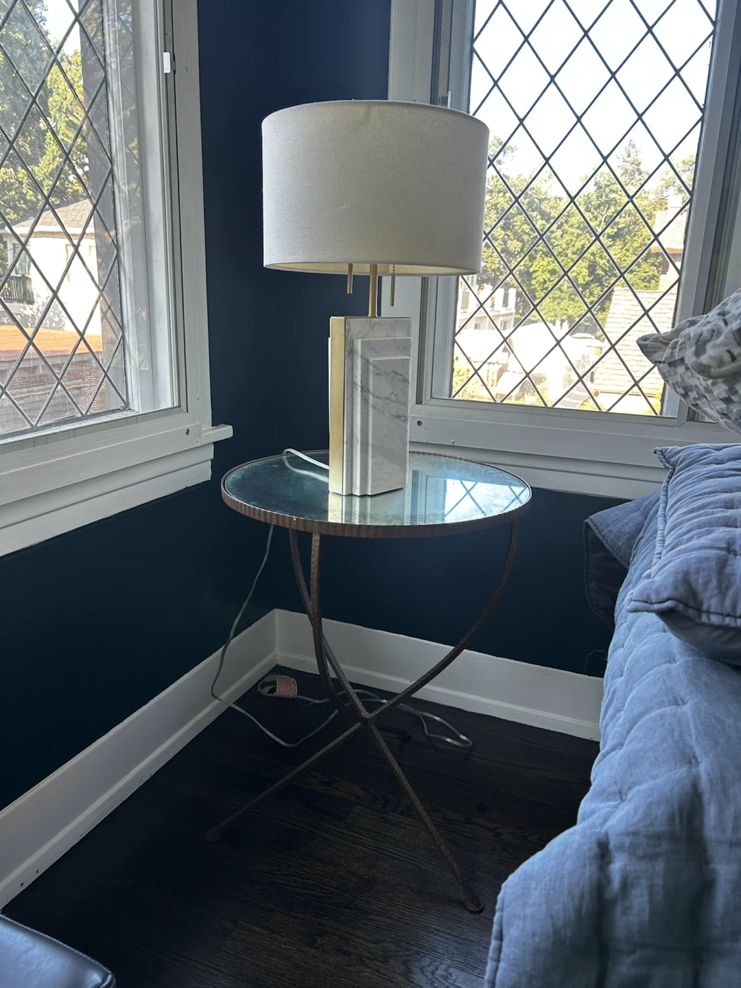 Marble and Gold Accent Table Lamp