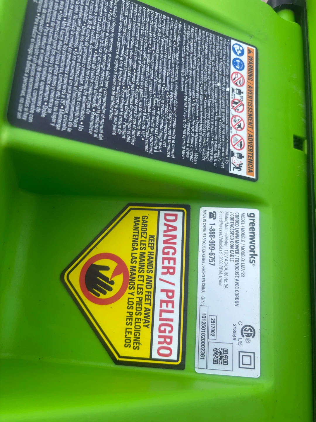 Greenworks 16- Inch Corded Electric Mower - photo 3