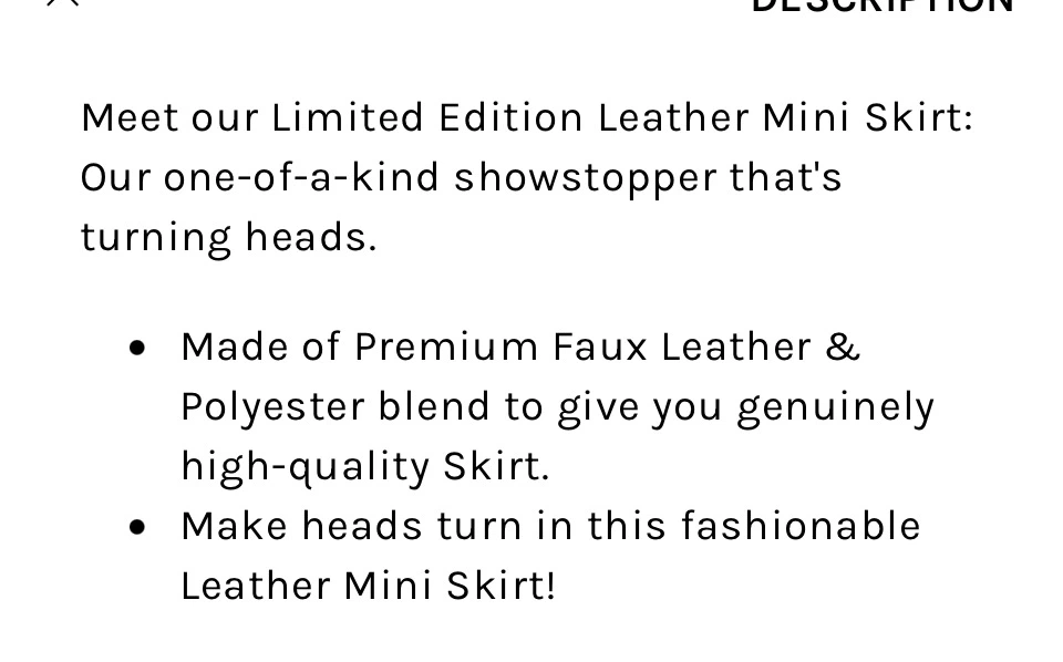 Goth N' Rock Faux Leather Mini Skirt - Black - photo 2