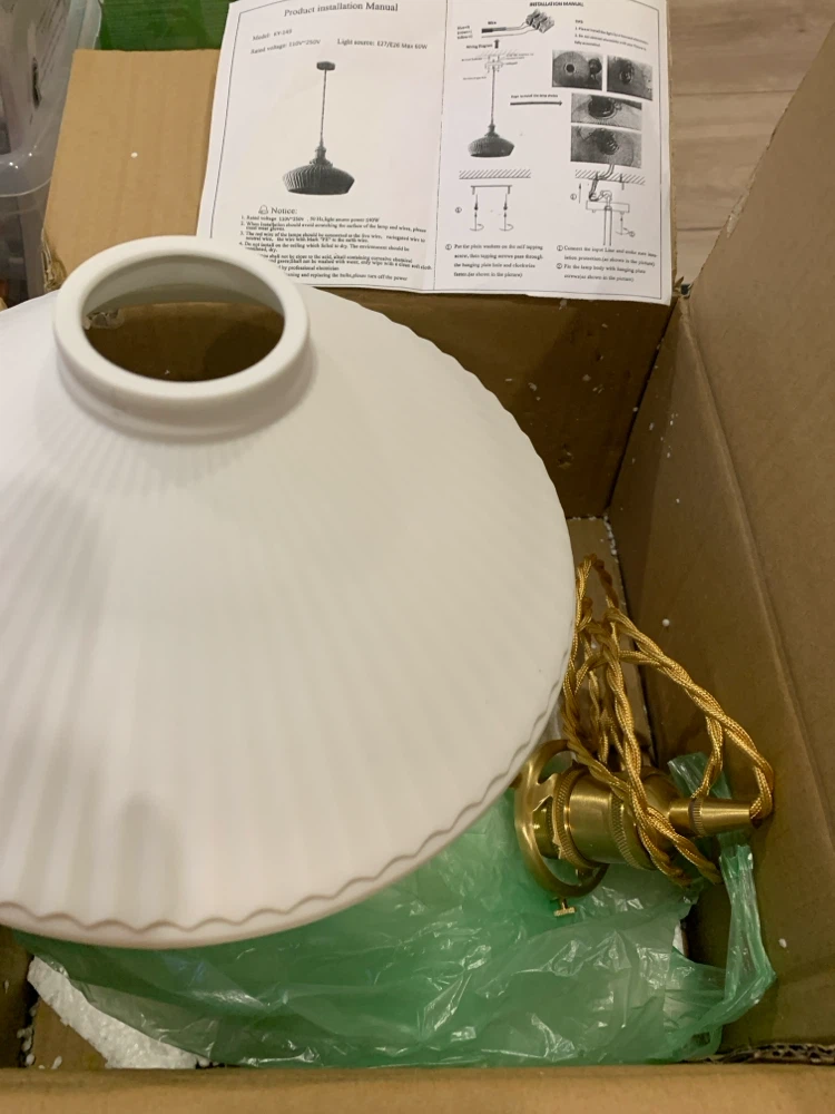 White Pendant Light Shade Fixture