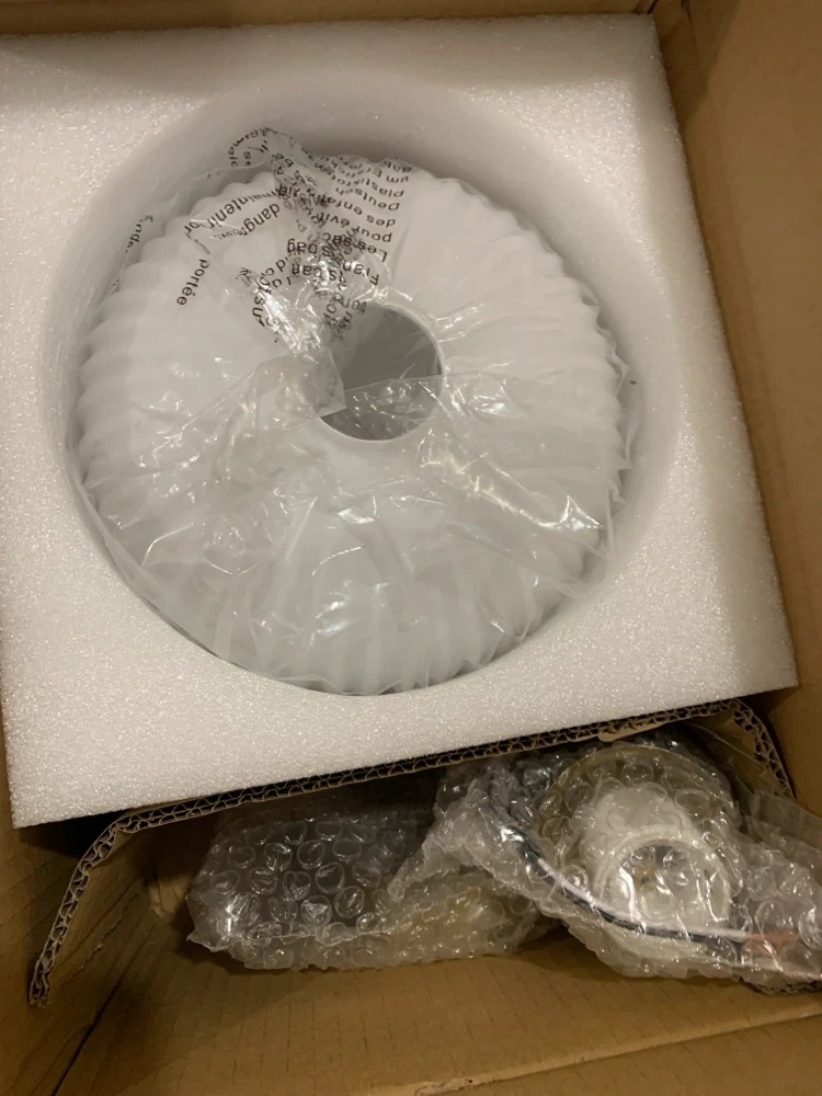 White Fluted Light Fixture Shade