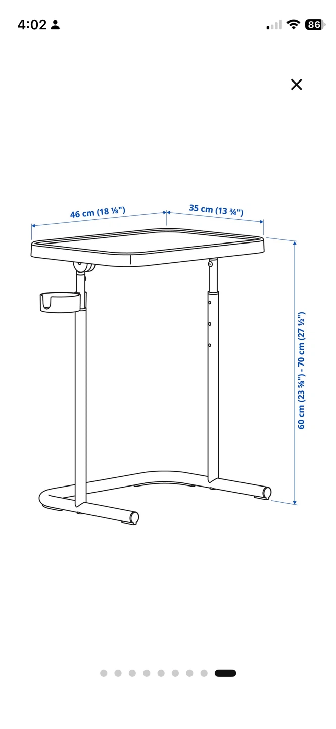 IKEA Laptop Table with Drink Holder - photo 4