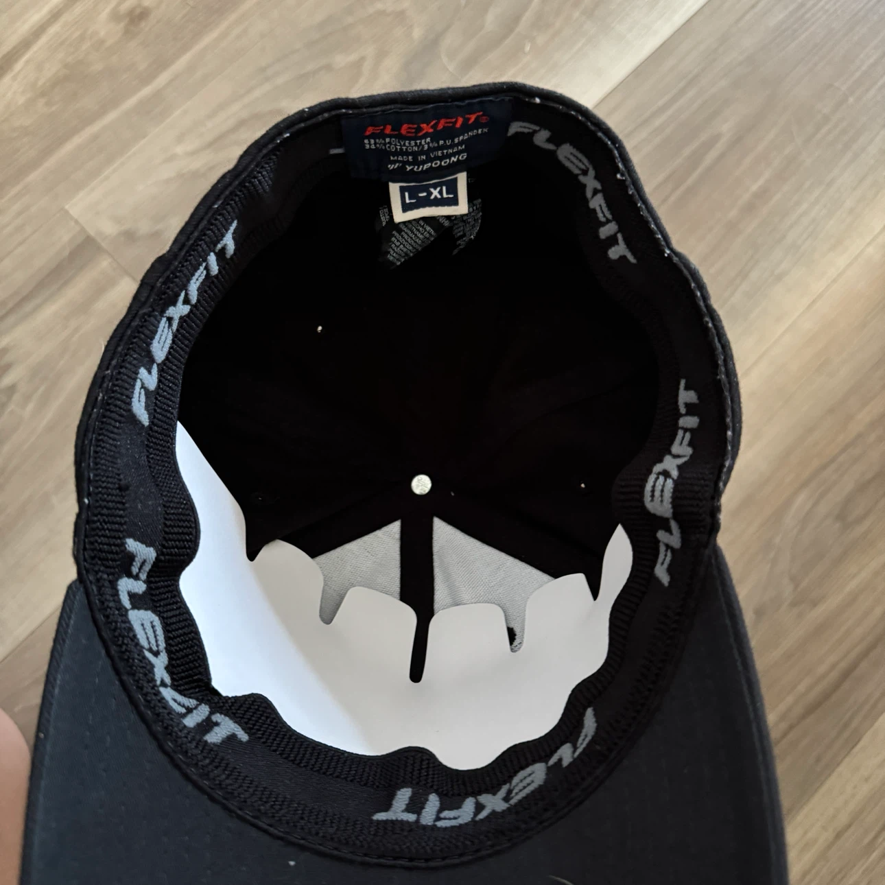 Hurley Flexfit Baseball Hat Mens L-XL Black Embroidered Logo - photo 3