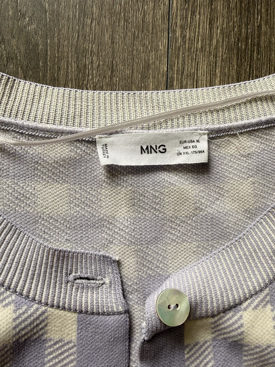 Mango Cardigan - Lavender & White Gingham - photo 2