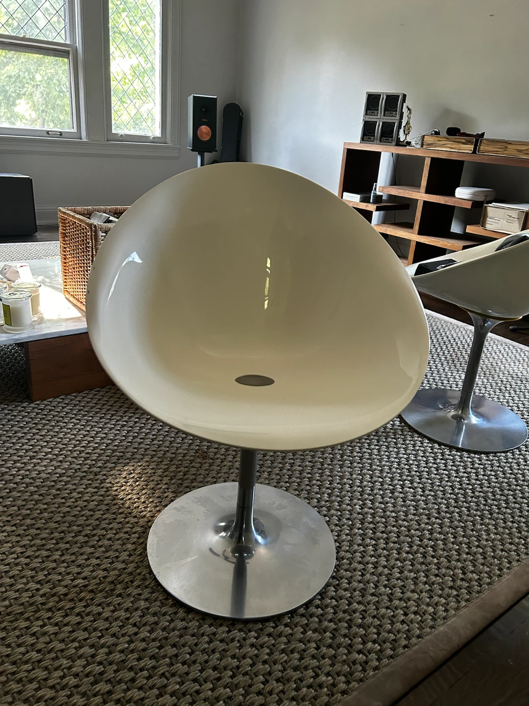 Cream Modern Swivel Chair