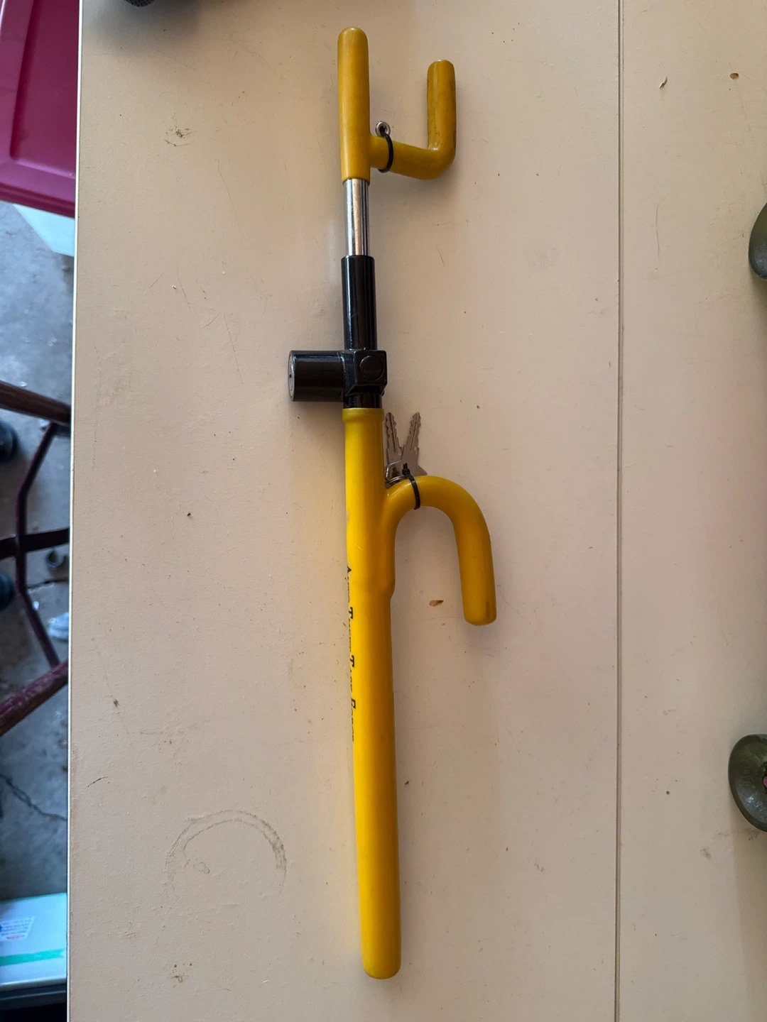 Yellow Auto Theft Task Force Steering Wheel Lock