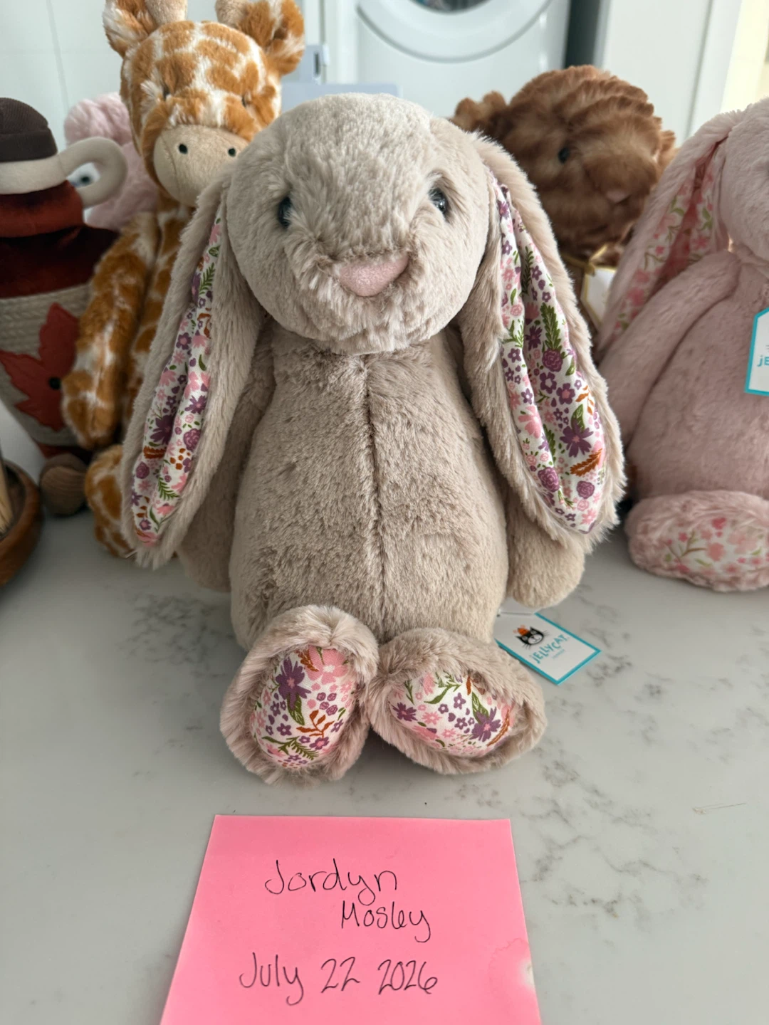 Jellycat Beige Petal Blossom Bunny