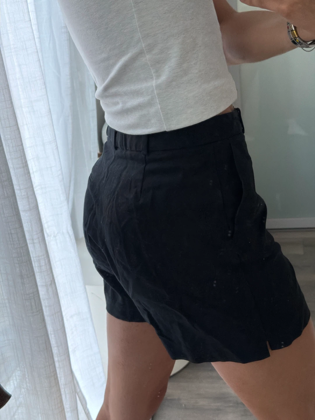 cotton dress black shorts - photo 3
