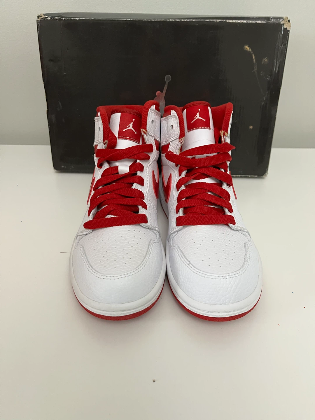 Jordan 1 Retro High (PS) White/Varsity Red Sneakers - photo 3