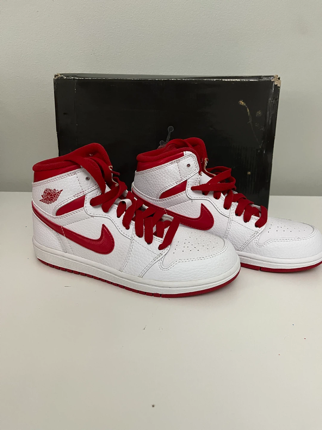 Jordan 1 Retro High (PS) White/Varsity Red Sneakers - photo 4