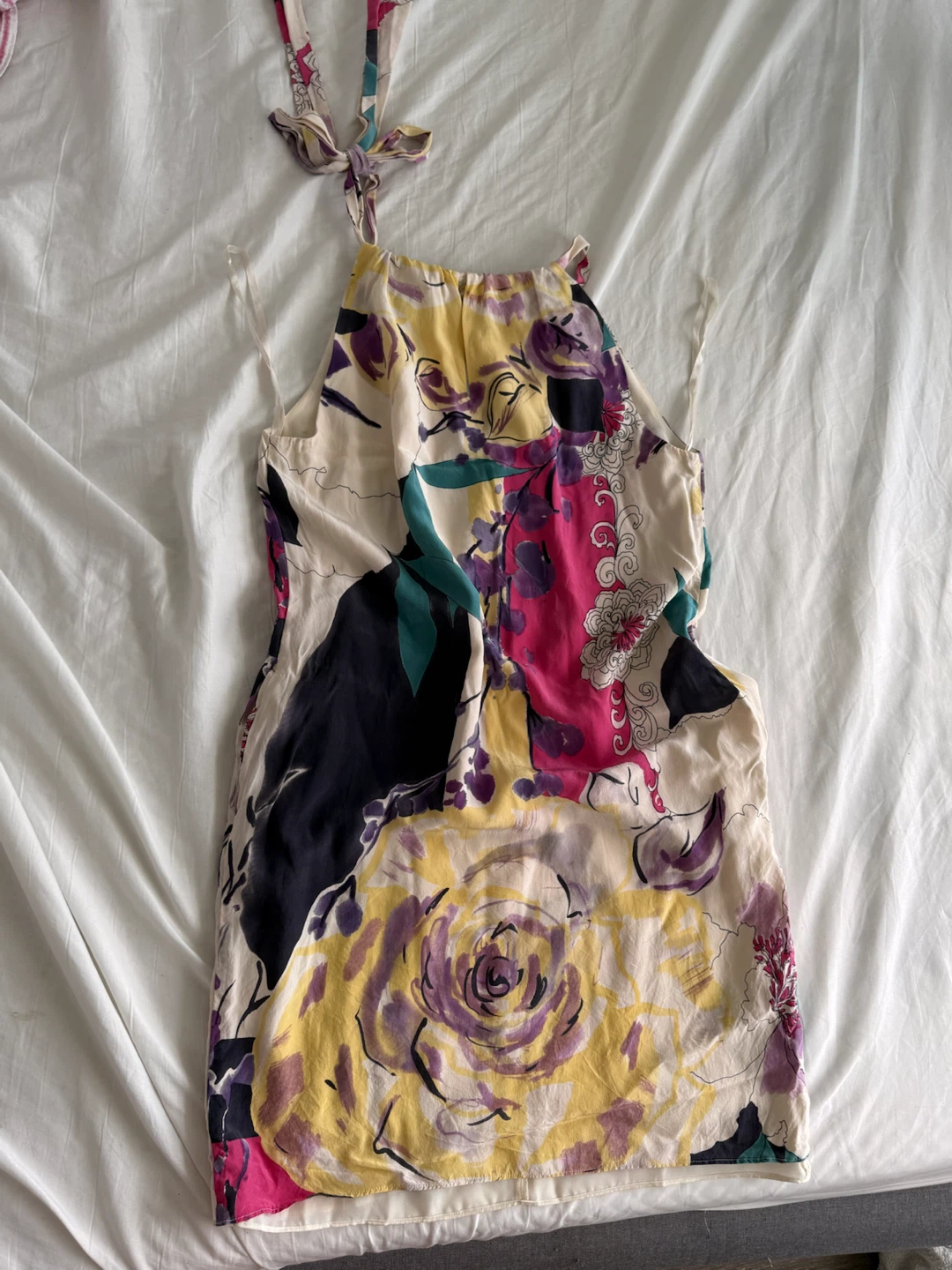 Coast Floral Silk Halter Top - Size 12 - photo 2
