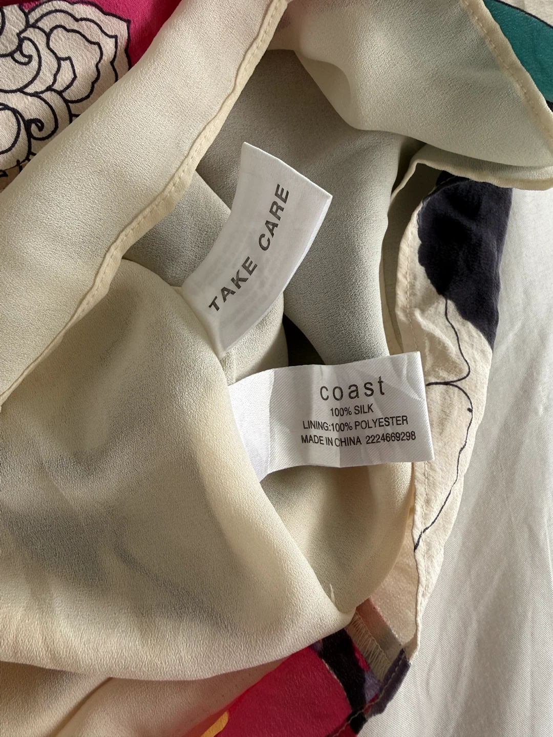 Coast Floral Silk Halter Top - Size 12 - photo 4