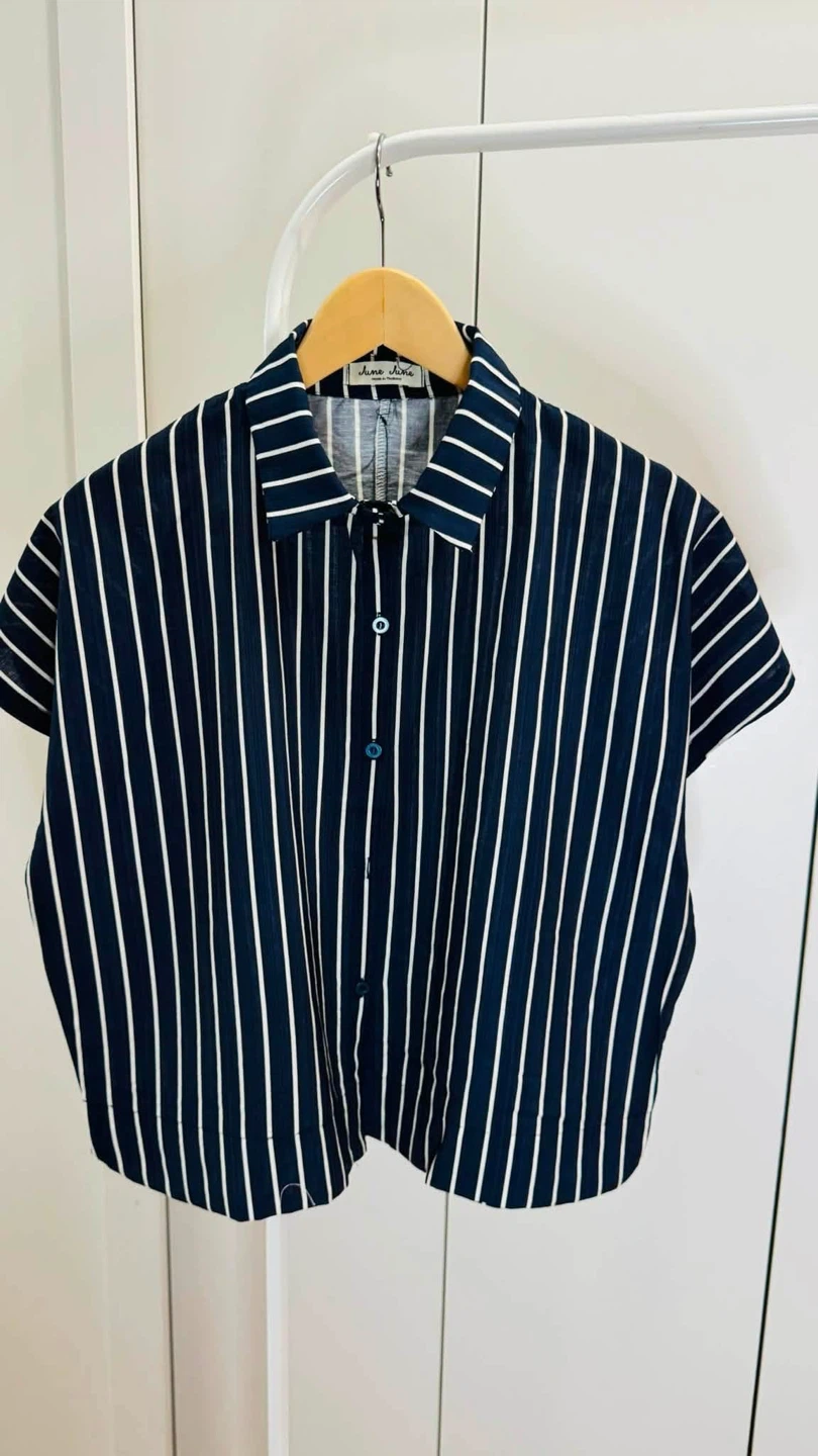 Striped Short Sleeve Button-Up Shirts (Various Colours)