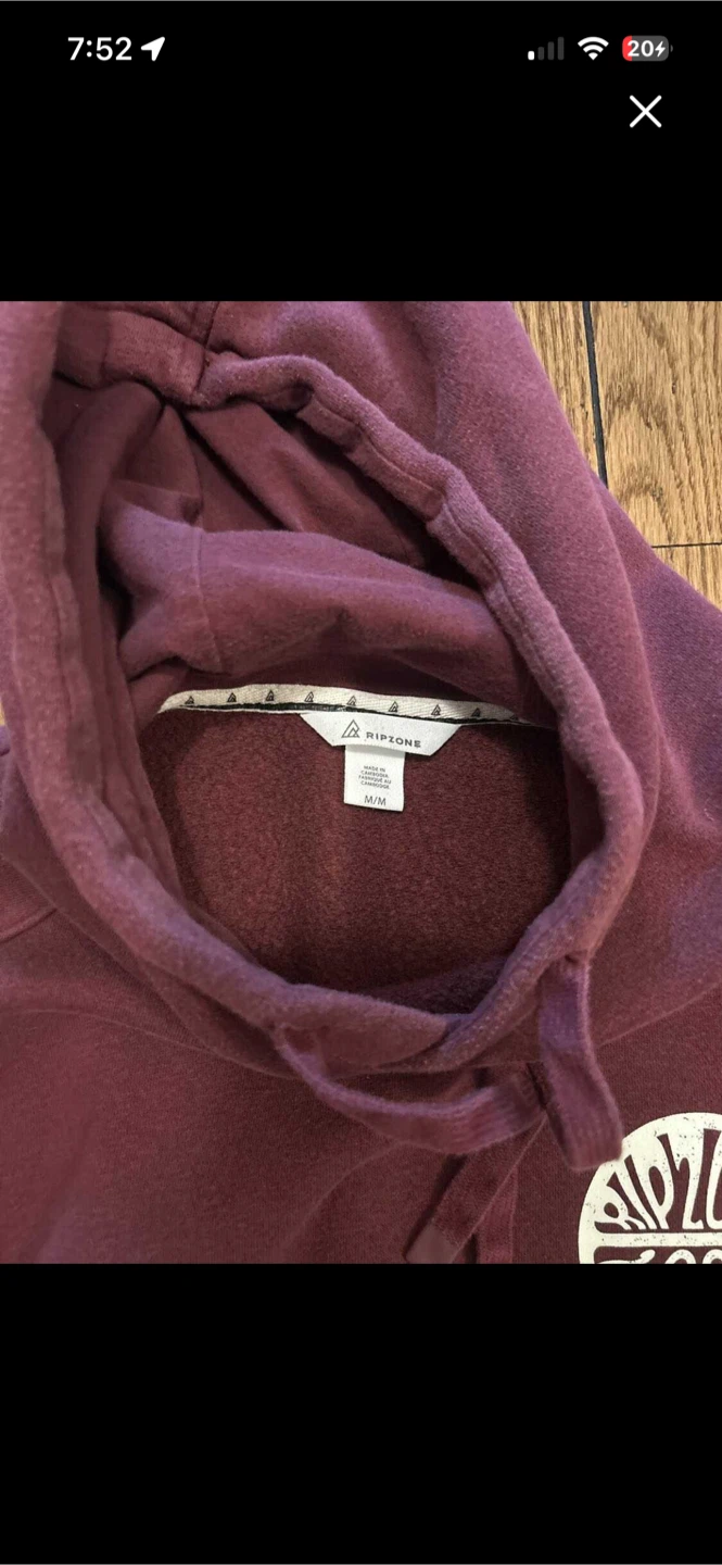 Ripzone burgundy hoodie - medium - photo 2