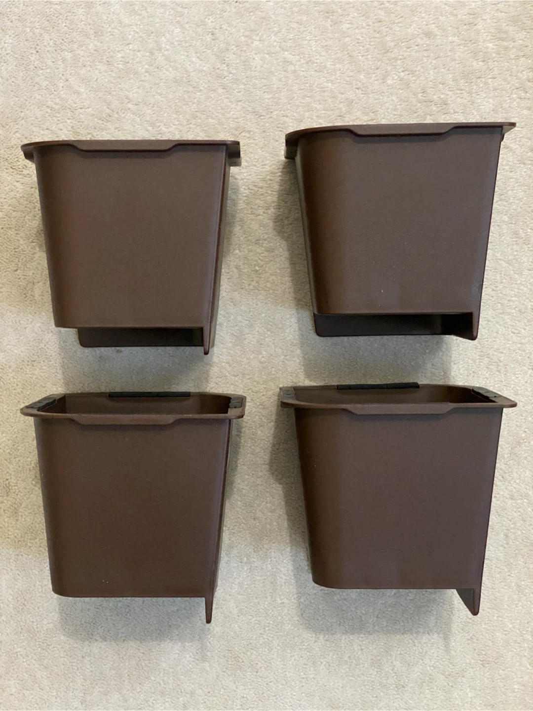 Set of 4 Brown Corner Furniture Risers
