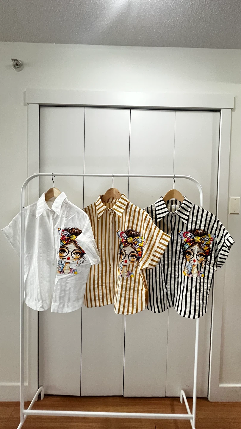 Women's Graphic Button-Up Shirt - photo 2