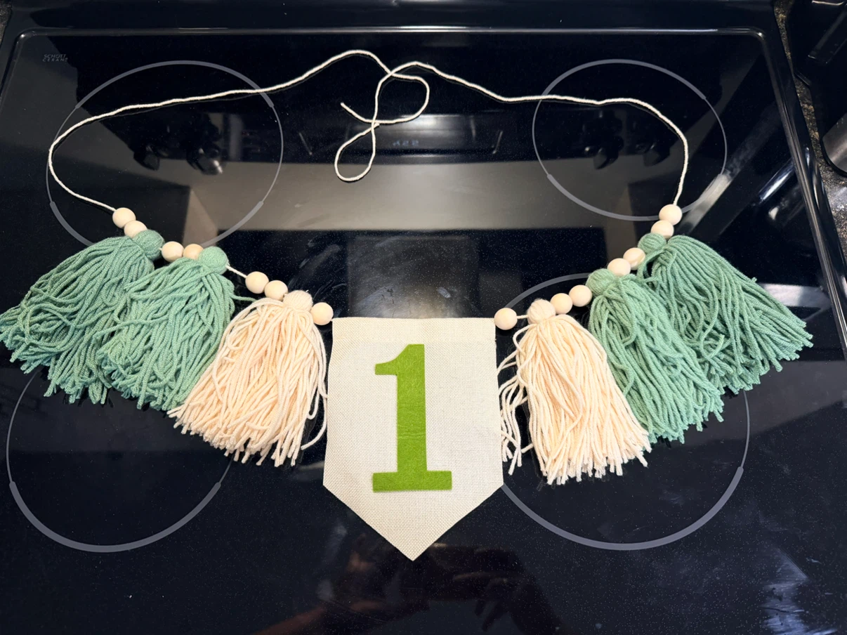 First Birthday Tassel Banner – High Chair or Party Decor