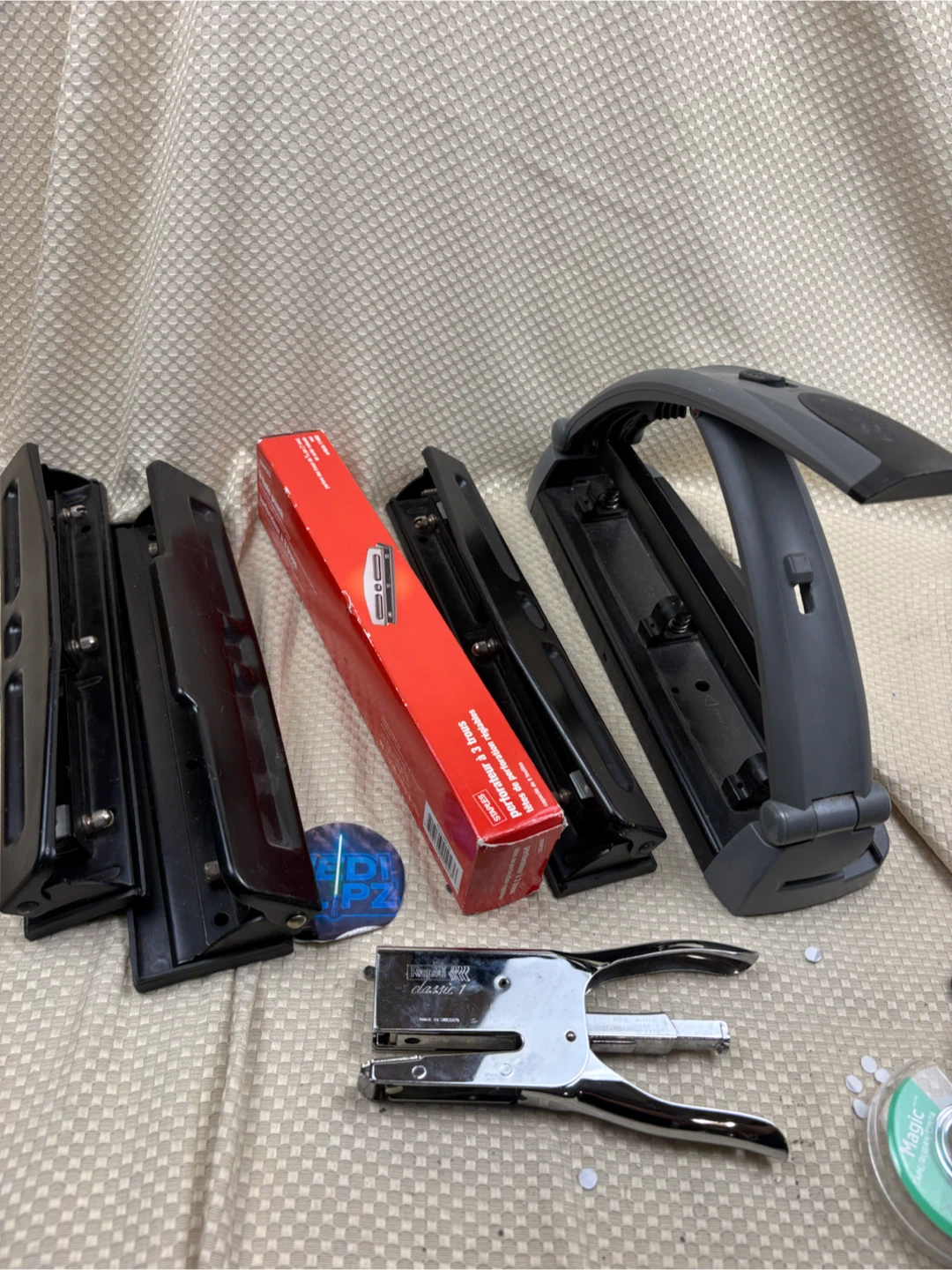 Paper Punch and Stapler Office Lot