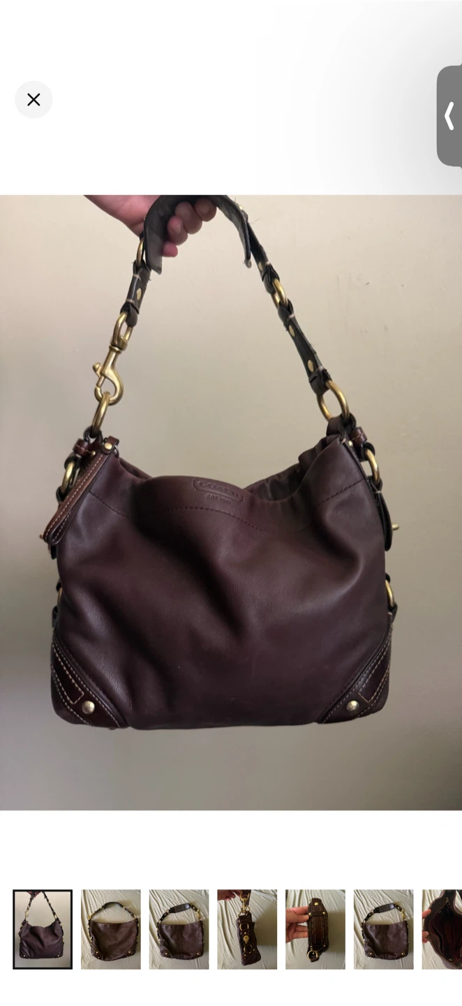 Medium Coach Carly Dark Brown Gold Hardware Vintage Y2K Rare Bag