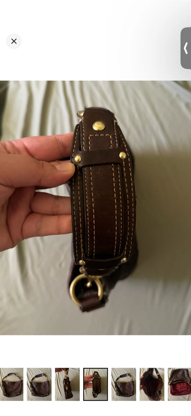 Medium Coach Carly Dark Brown Gold Hardware Vintage Y2K Rare Bag - photo 4