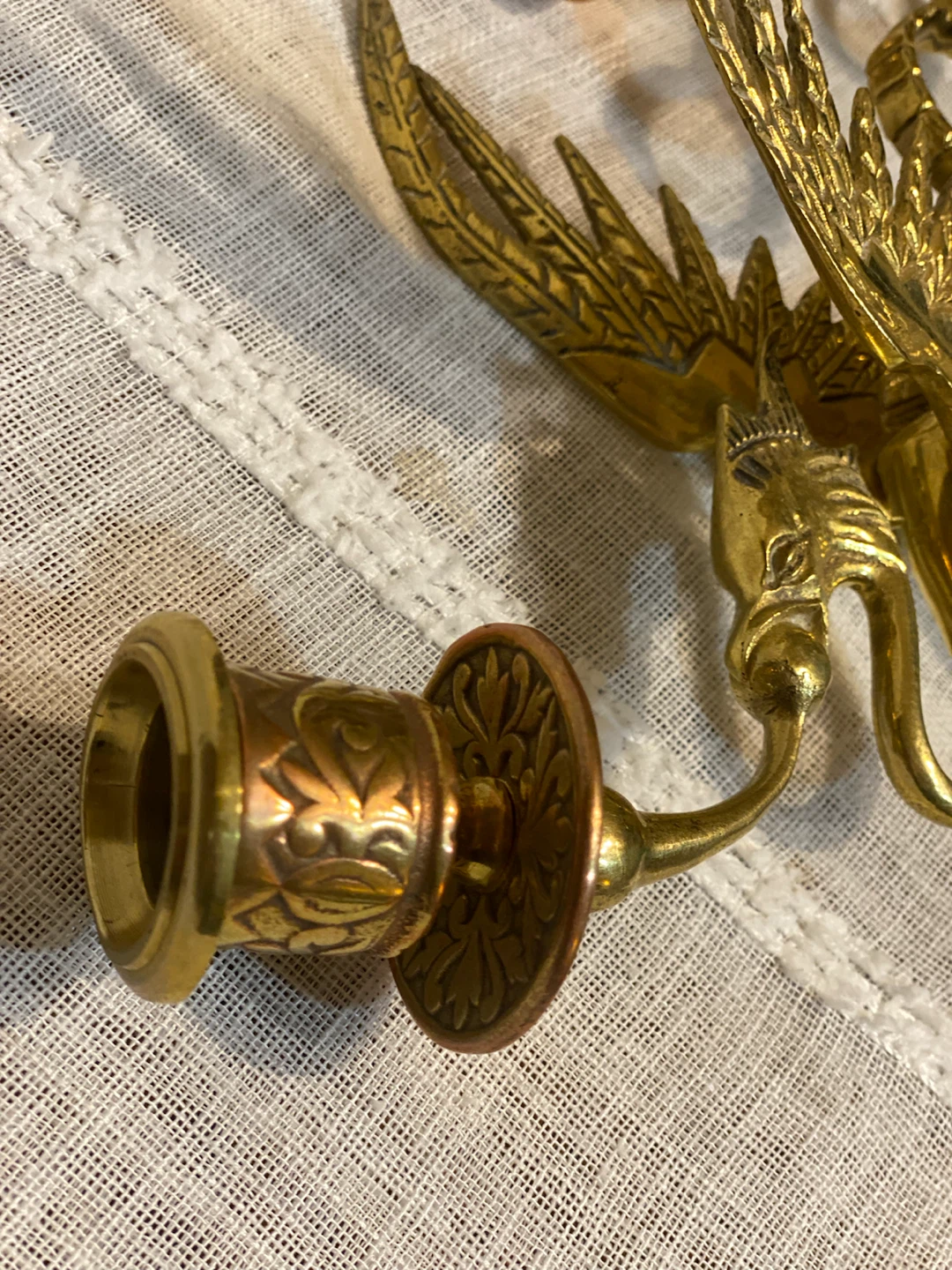 Vintage Brass Dragon Candle Holders (Pair) - photo 5