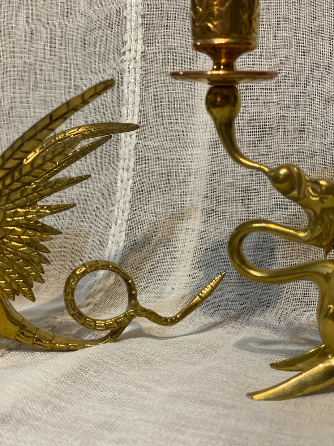 Vintage Brass Dragon Candle Holders (Pair) - photo 3