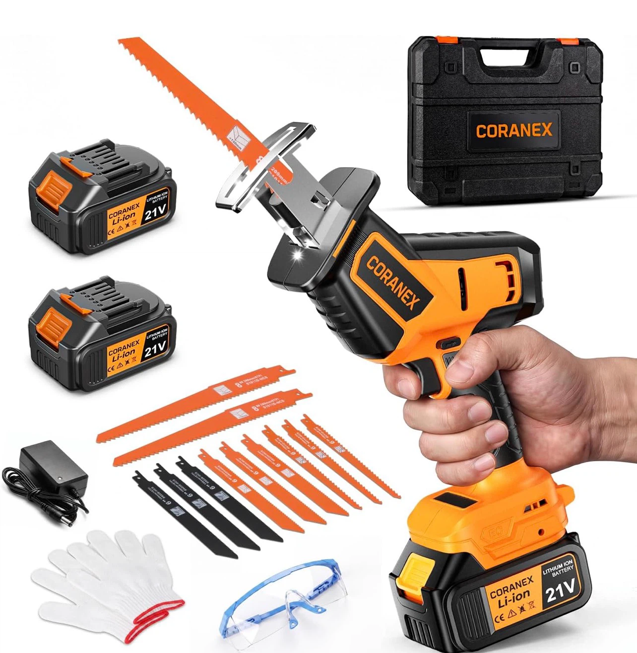 21V Reciprocating Saw Kit with Batteries and Case