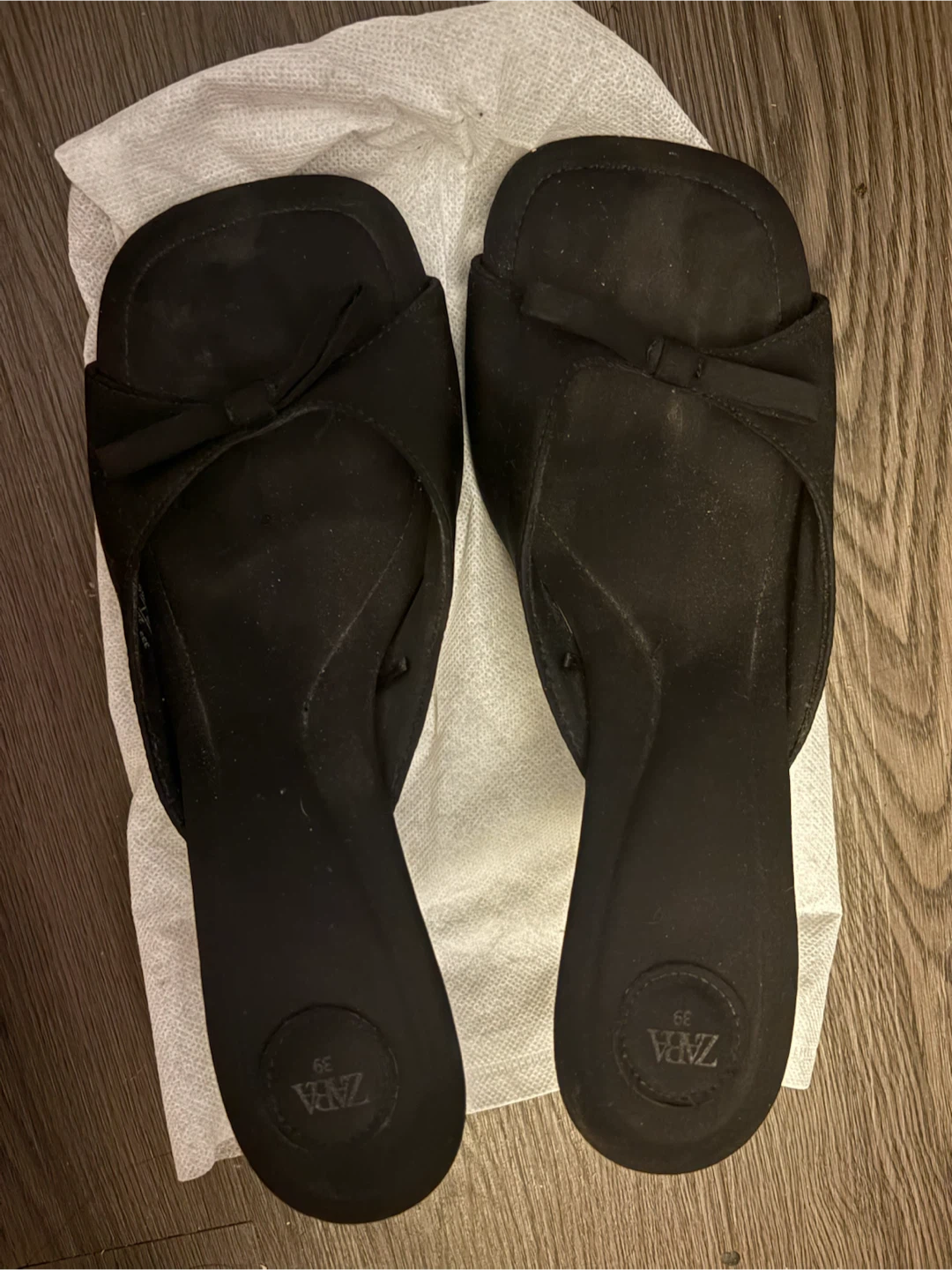 ZARA Black Bow Heels size 38