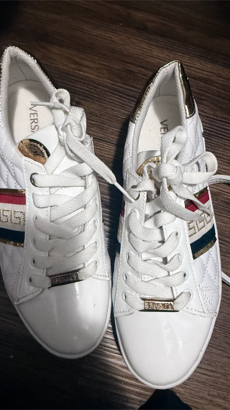 Versace White Sneakers - Size 40