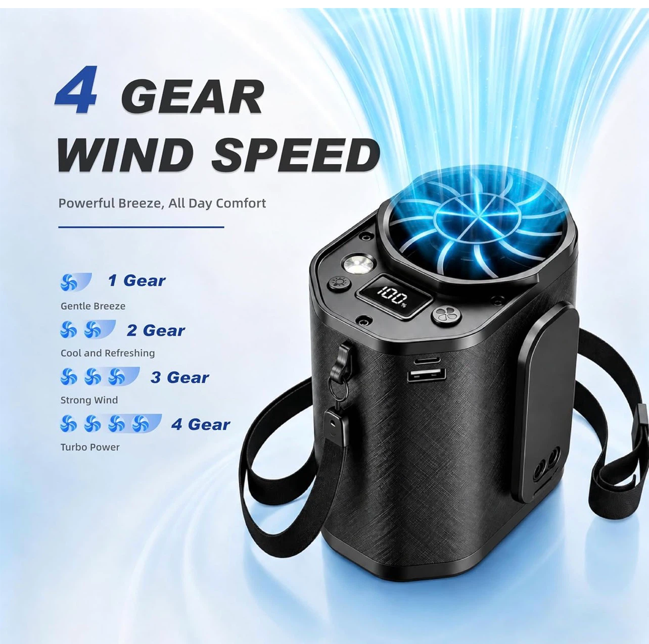 Portable Waist Fan with Power Bank Function - photo 5