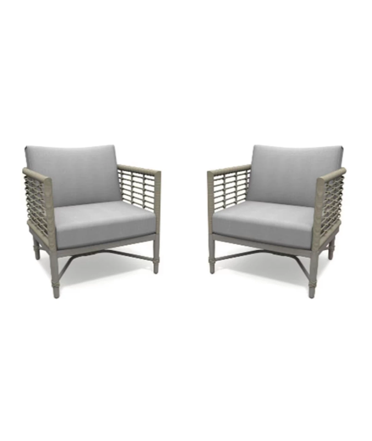 CANVAS Silver Sands All-Weather Wicker Outdoor Armchairs,  2-pc