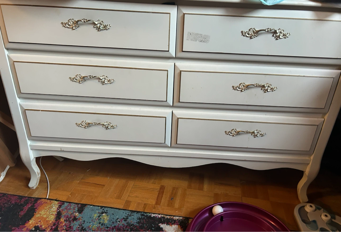Baronet Cream French Provincial Dresser and Mirror