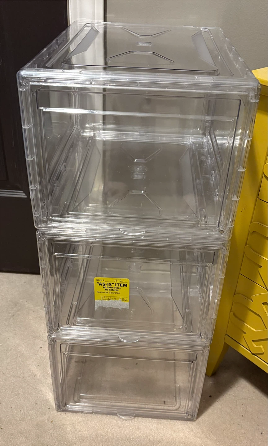 ✨✨Stackable Clear Plastic Shoe Boxes (3)